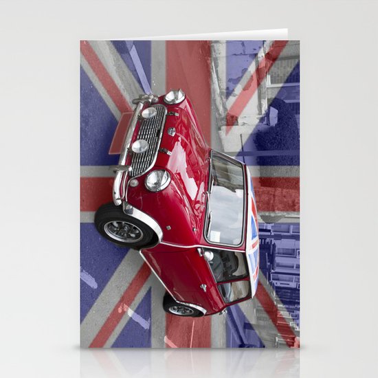 British Classic Mini car Stationery Cards