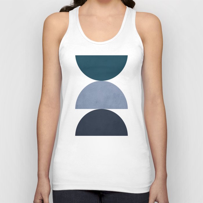 Abstraction_GEOMETRIC_SHAPE_BLUE_MOUNTAINS Tank Top