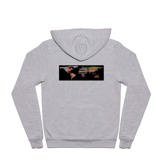 World Map Silhouette - Undressing at The Beach (blk) Hoody