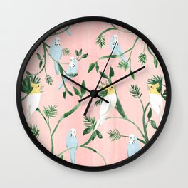 Jungle Birds Wall Clock