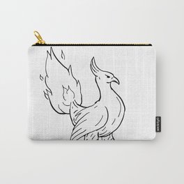 Phoenix Burning Tail Drawing Carry-All Pouch