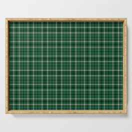 plaid to see you_green Serving Tray