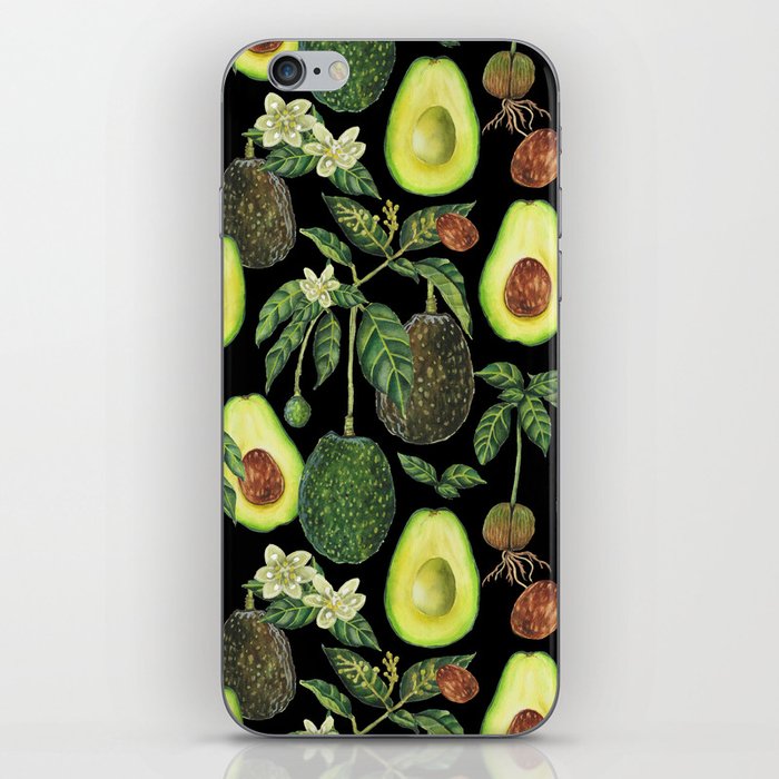 Avocado Fruit Plants - black iPhone Skin