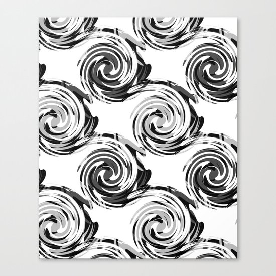 Abstract pattern in black and white tone. Canvas Print