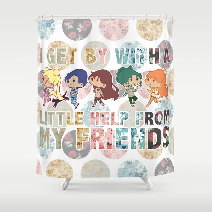 Sailor Scout Friends Shower Curtain