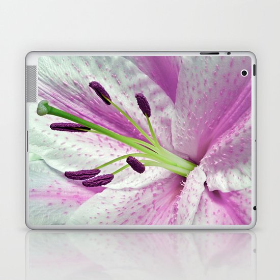 Pink Lily in Macro Laptop & iPad Skin