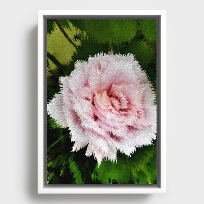 Pink rose extrusion Framed Canvas