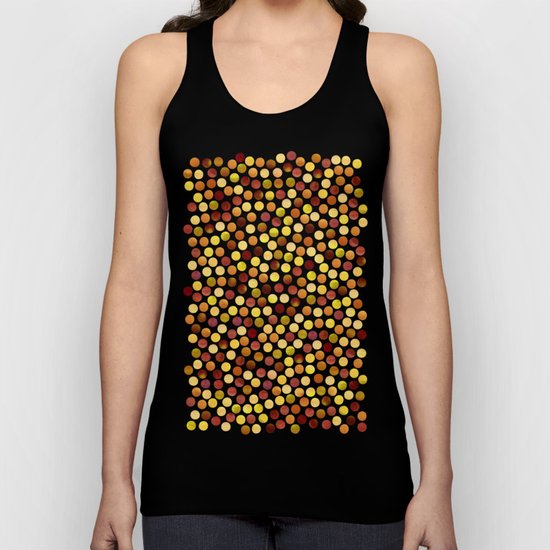 Watercolor Dots_Amber Unisex Tank Top