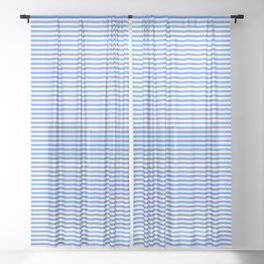 [ Thumbnail: Cornflower Blue & White Colored Lines Pattern Sheer Curtain ]