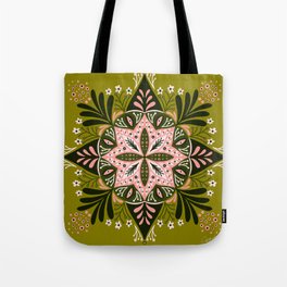 Sprouting Mandala – Sage & Pink Tote Bag