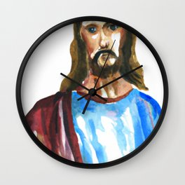 Divine Hues: The Watercolor Messiah Wall Clock