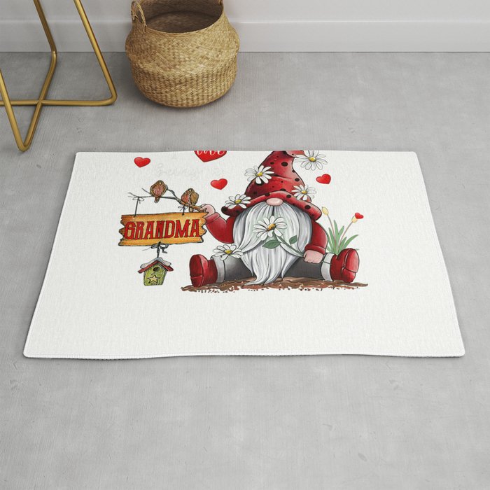 Gnome Daisy - I Love Being A Grandma Gnome Mother's day T-Shirt Rug