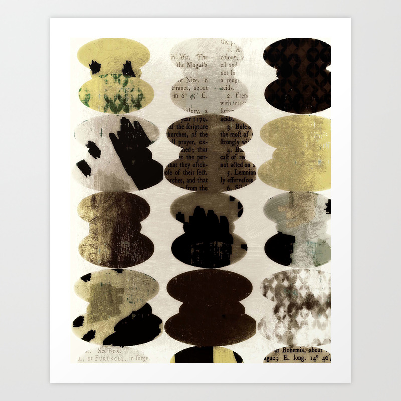 Typography Abstract Sepia Art Modern Mid Century Graphic Art Neutral Colors Geometric Art Circ Art Print