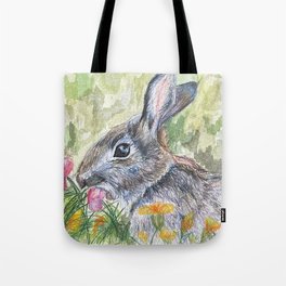 Garden Rabbit Tote Bag