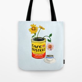 El Cafe - coffee loteria card without text / blue Tote Bag