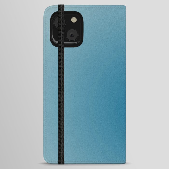 Modern Blue Gradient Ombre Abstract Pattern iPhone Wallet Case
