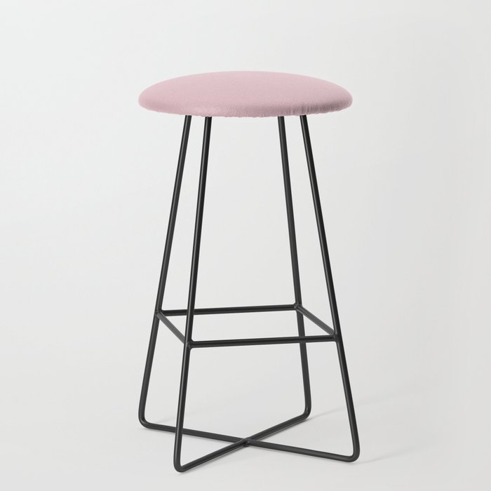 Pale Pastel Pink Solid Color Hue Shade - Patternless 4 Bar Stool