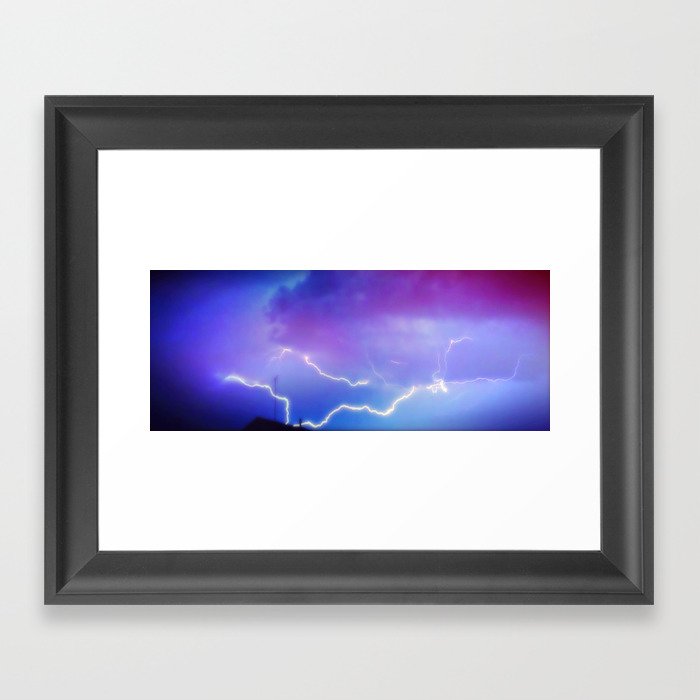 Lightning Strike Framed Art Print
