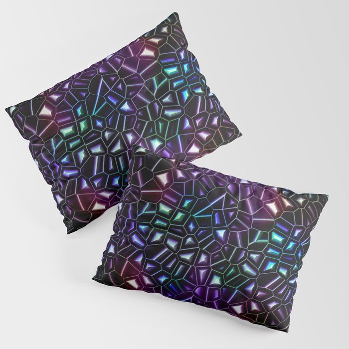 Midnight Rainbow Glitter Pillow Sham