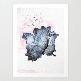 Healed by Blue Butterflies Art Print