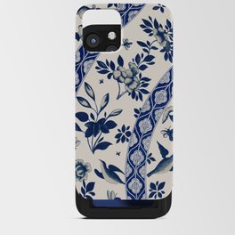 Owen Jones Blue flowers and birds illustration iPhone Card Case