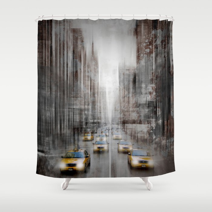 City-Art NYC 5th Avenue Traffic Shower Curtain