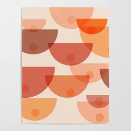 Mid Century Boobs Abstract Poster