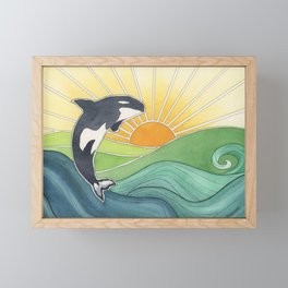 Westcoast Orca Framed Mini Art Print