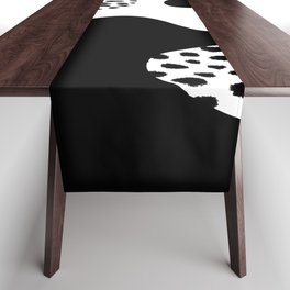 Polka Dot Blobs (Black/White/Dalmatian) Table Runner