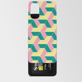 Retro Pink, Green, Yellow Geometric Android Card Case