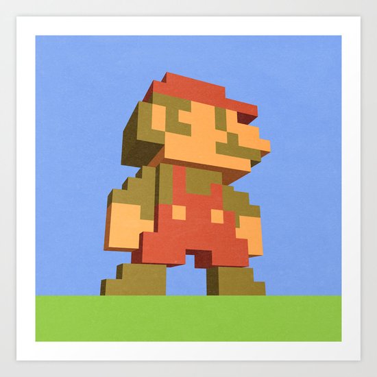 Mario NES nostalgia Art Print