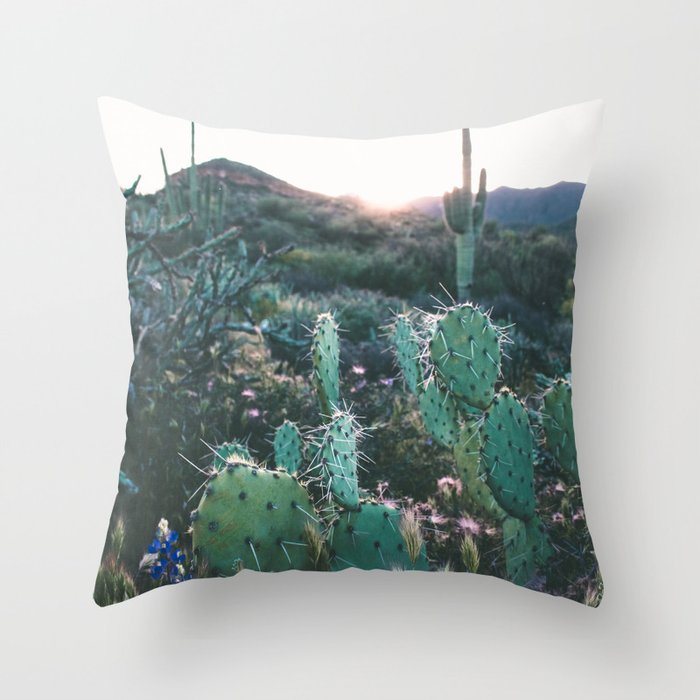 Arizona Cactus Throw Pillow