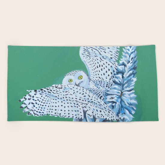 Cat Owl Beach Towel
