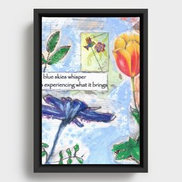 Baby Blue Skies Framed Canvas