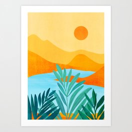 Summer Mountains Landscape Series Art Print