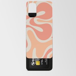 Peach Pink Smooth Contours Retro Modern Abstract Pattern Android Card Case