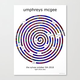 Umphrey's McGee Light Show DNA - The Sylvee Madison WI 10/05/2018 Canvas Print