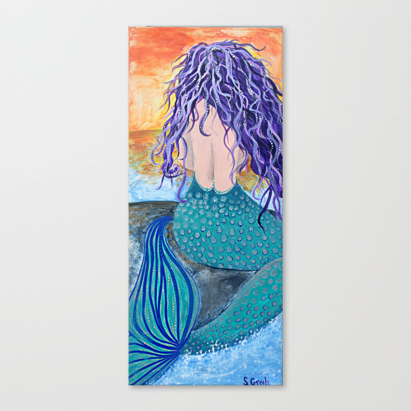 Mermaid Mermaid Art Mermaid Painting Ocean Mermaid Decor Canvas Print By Sarahsweets73 Society6