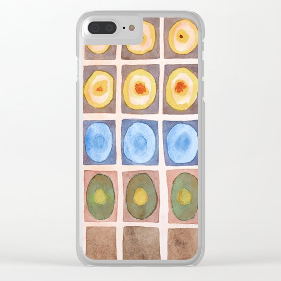 Secured Luminous Circles Clear iPhone Case