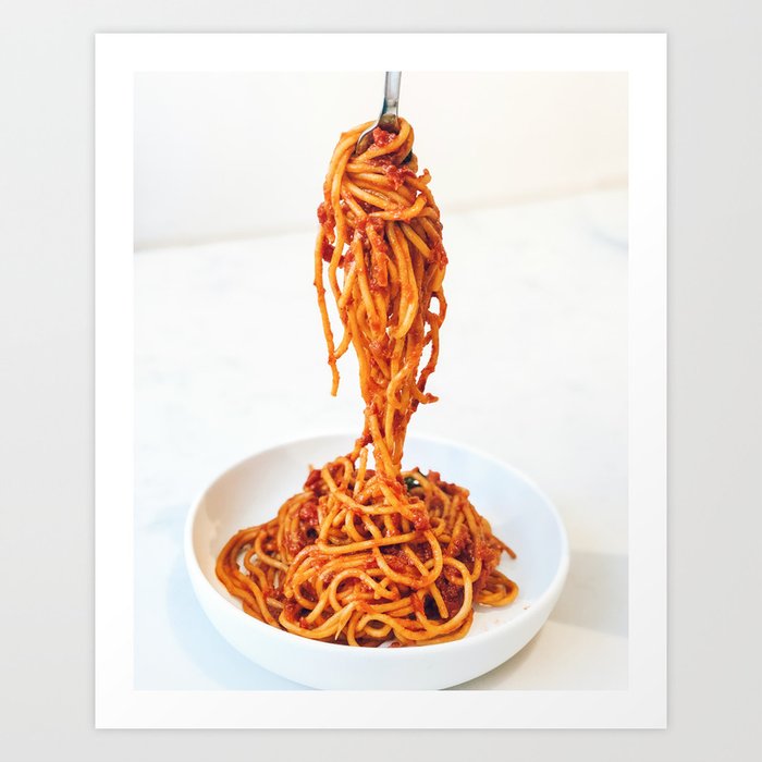 Forking Spaghetti Art Print