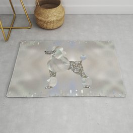 Luxury Pearl and Abalone Poodle Area & Throw Rug