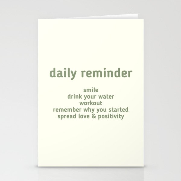 Daily Reminder Quote Stationery Cards