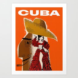 Vintage Travel Ad Cuba Art Print