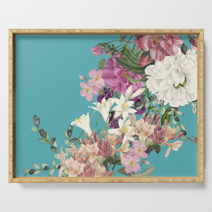 Midsummer Vintage Flowers Serving Tray