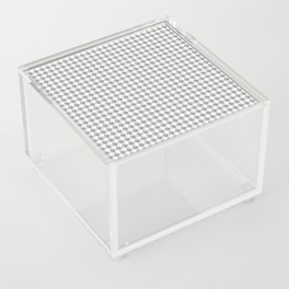 PreppyPatterns™ - Modern Houndstooth - Silver Gray and White Acrylic Box
