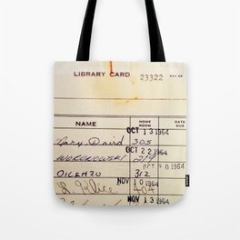 Library Card 23322 Tote Bag