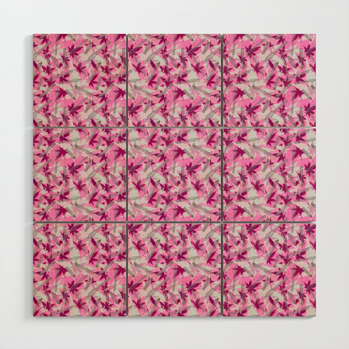 Pink Puffs Wood Wall Art