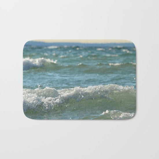 Teal Waves Bath Mat