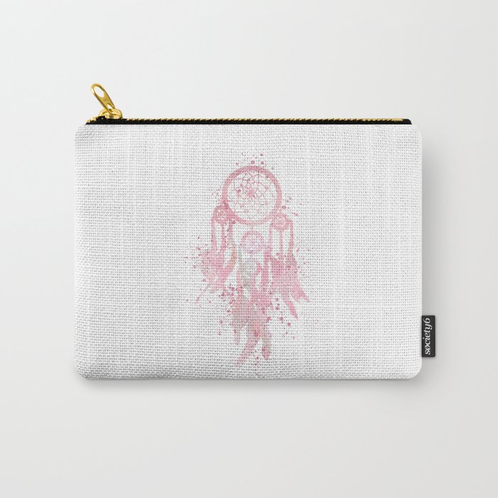Dreamcatcher Art Colorful Watercolor Pink Artwork Carry-All Pouch