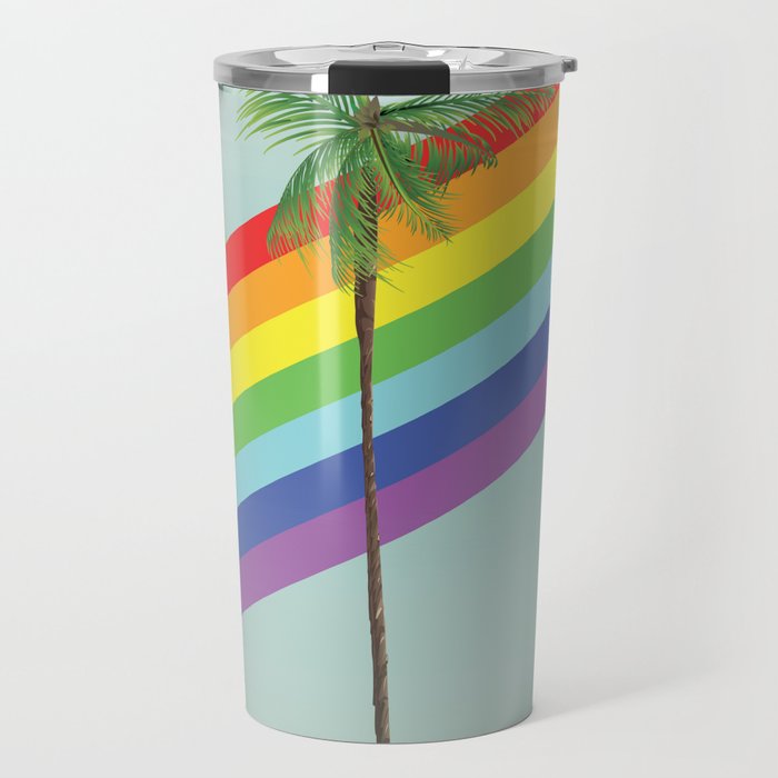 Rainbow Palm trees Travel Mug
